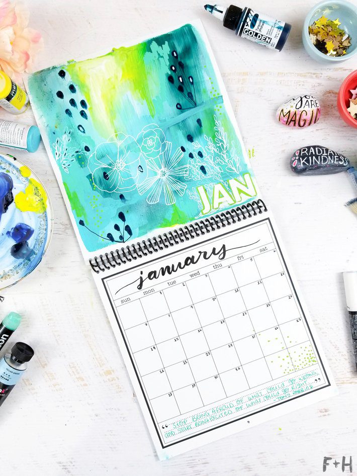 Diy Calendar For : Diy calendar design for january fox hazel Diy Calendar For : Diy calendar design for january fox hazel