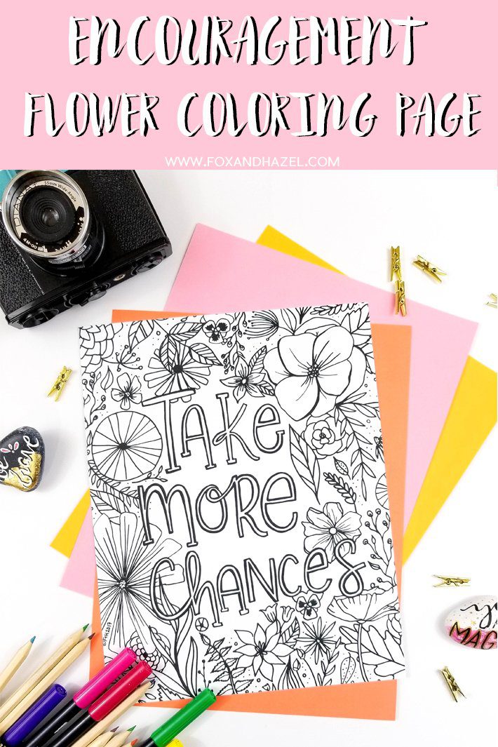 Do You Love Art Supplies Now Can Shop All My Favourite In One Place Check Them Out HERE Free Encouragement Flower Coloring Page