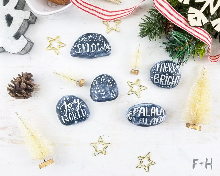 christmas painted rocks