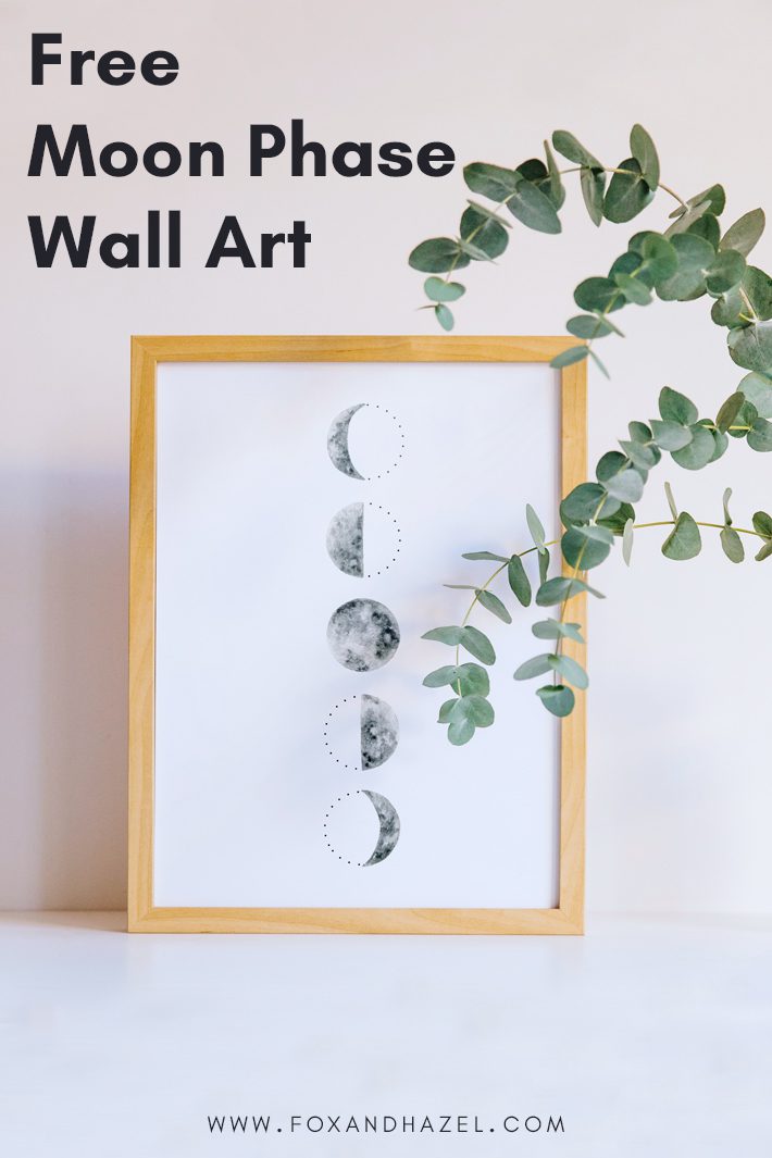 free moon phase wall art print